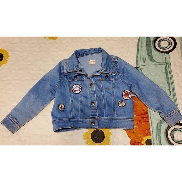 VINTAGE DISNEY TODDLERS DENIM JACKET - Picture 1 of 7